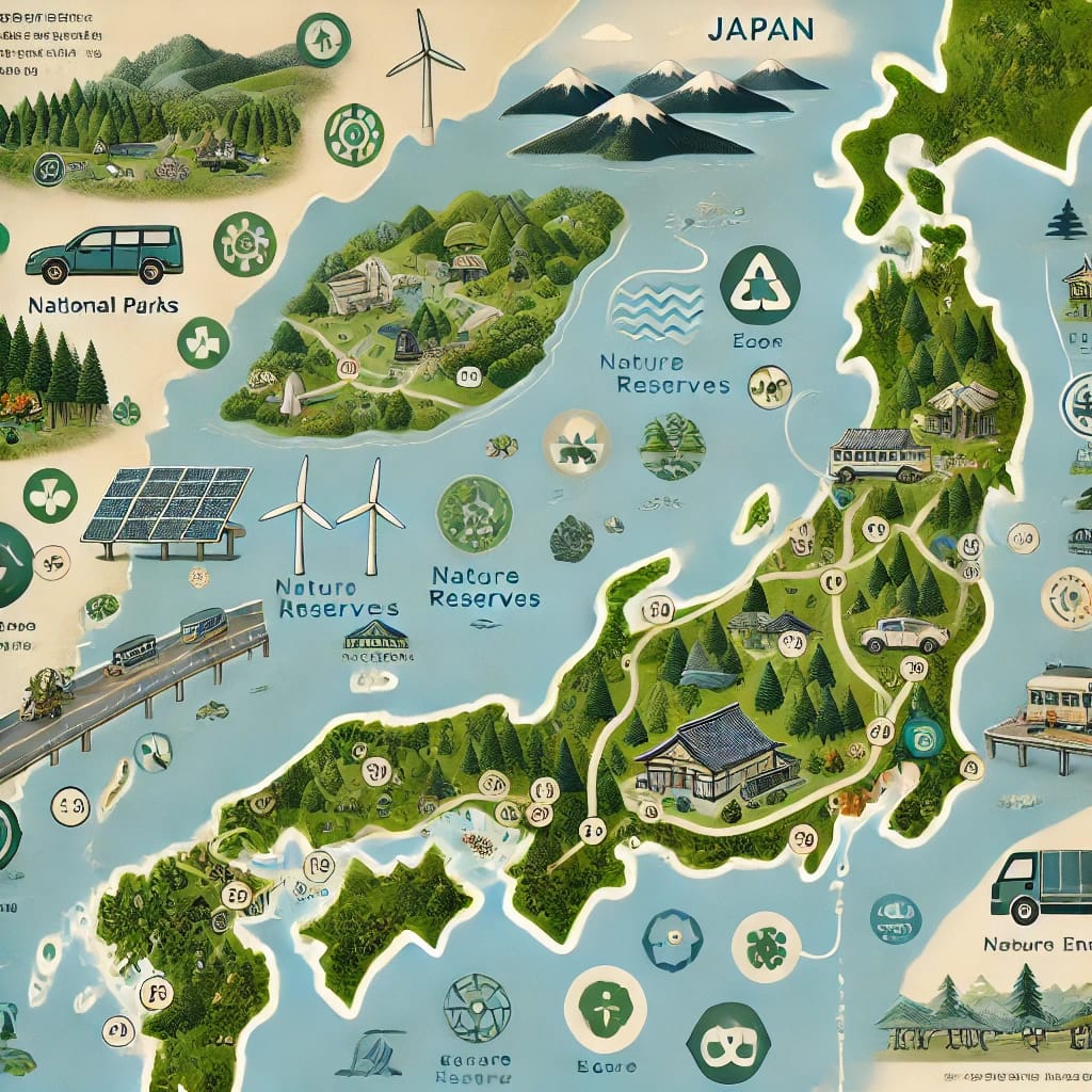 Mapa ilustrado de Japón